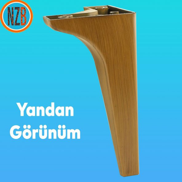 Mobilya Kanepe Çekyat Sehpa TV Ünitesi Koltuk Ayağı 19 cm Koyu Kahverengi Baza Ayak - Resim 5