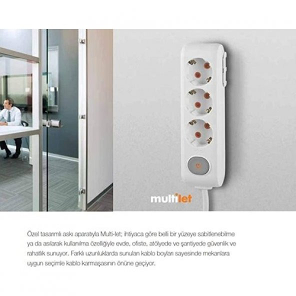 VİKO MULTILET 3LÜ 2MT KABLOLU - Resim 3