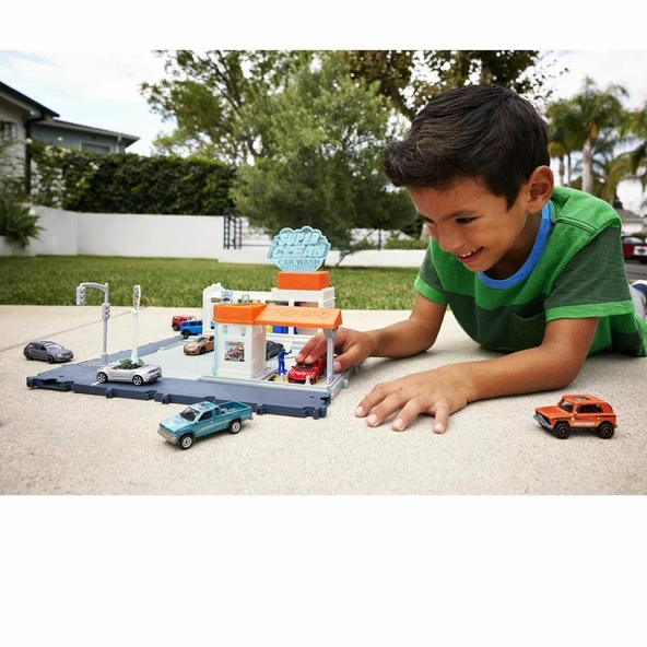 HNJ54 Matchbox Aksiyon Sürücüleri Süper Oto Yıkama Oyun Seti - 6
