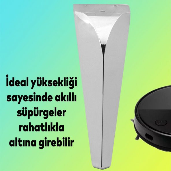Mobilya Kanepe Sehpa TV Ünitesi Koltuk Ayağı 15 cm Krom Baza Ayak - 3