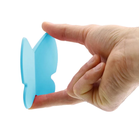 Kelebek Çocuk Bebek Genç Odası Çekmece Dolap Kapak Kulpu Kulbu Plastik Mat Mavi Kulp 32 Mm - Resim 5