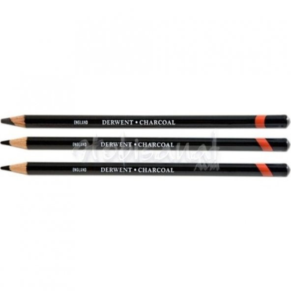 Derwent Charcoal Pencils Füzen Kalem Koyu