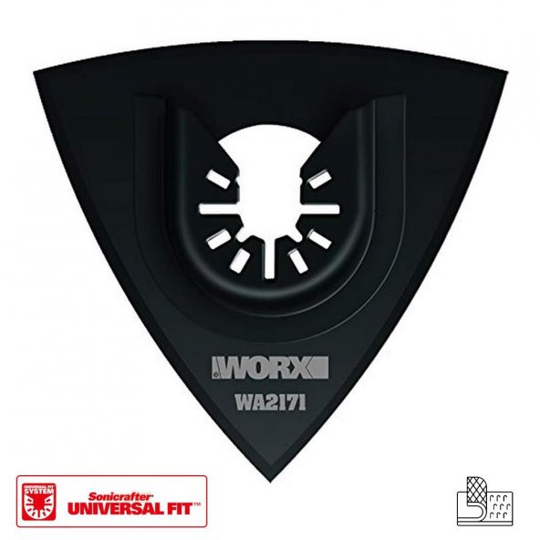 WORX WA2171 Çok Amaçlı Raspalama Makinası İçin 75x75mm Universal Cırtlı Zımpara Tabanı - 6