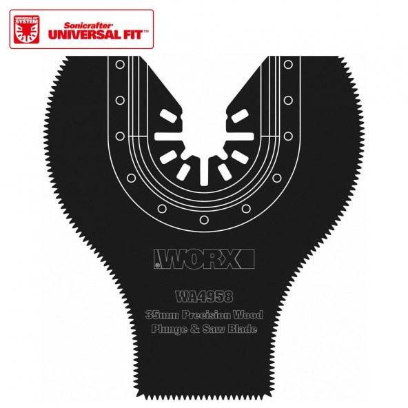 WORX WA4958 Çok Amaçlı Raspalama Makinası İçin 35x80mm 180˚ Ahşap, Fiberglas, PVC Universal Dalma/Kesme Bıçağı - 3