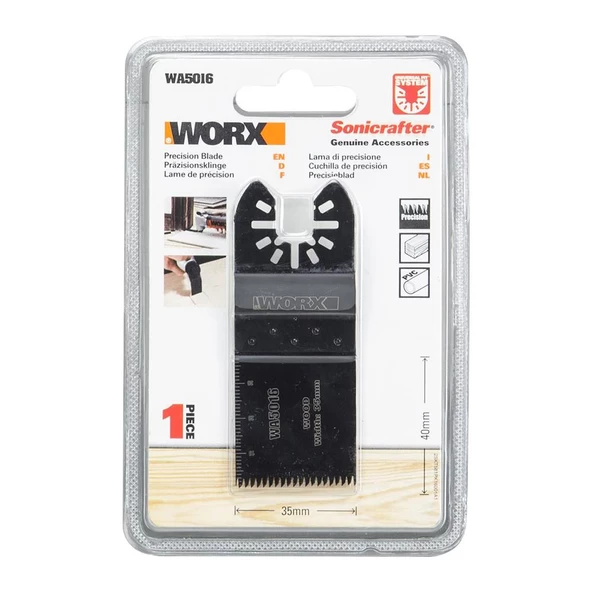 WORX WA5016 Çok Amaçlı Raspalama Makinası İçin 35x40mm Ahşap ve PVC Universal Hassas Kesme Bıçağı - 10