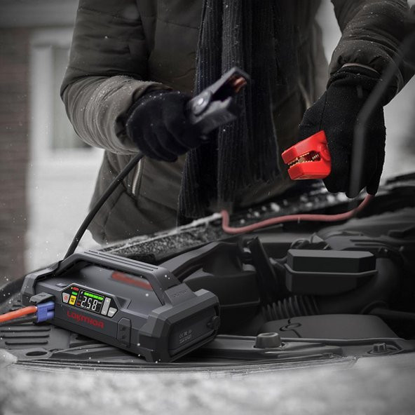 LOKITHOR JA301 12V 2000Amp Li-Polimer Akıllı Akü Takviye + Pompa + Powerbank + Led Lamba - 7