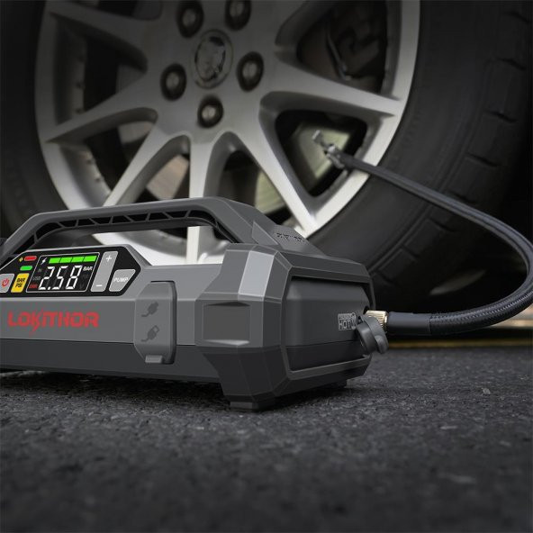 LOKITHOR JA301 12V 2000Amp Li-Polimer Akıllı Akü Takviye + Pompa + Powerbank + Led Lamba - 8