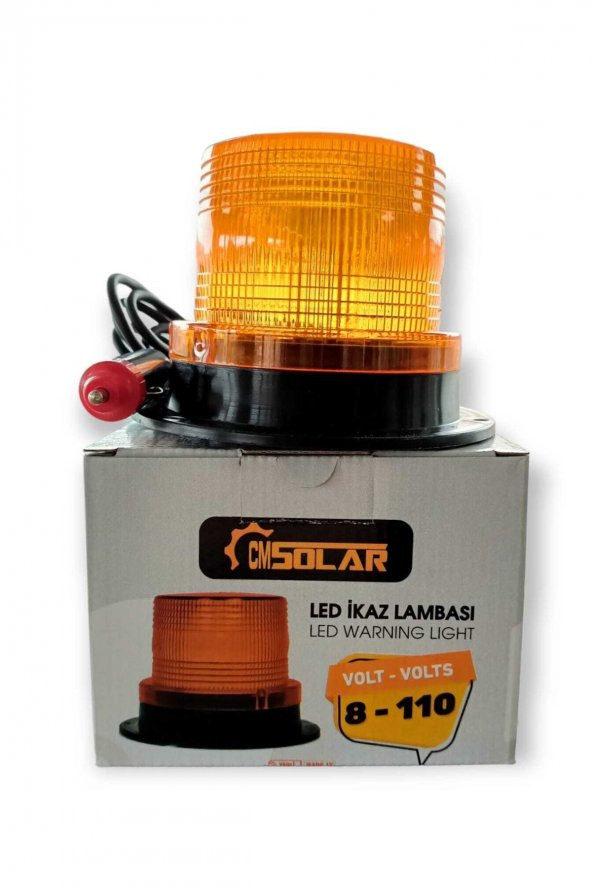 CMSOLAR MIKNATISLI LED ÇAKAR Tepe-İkaz Lambası 8 Volt - 110 Volt Arası - 2
