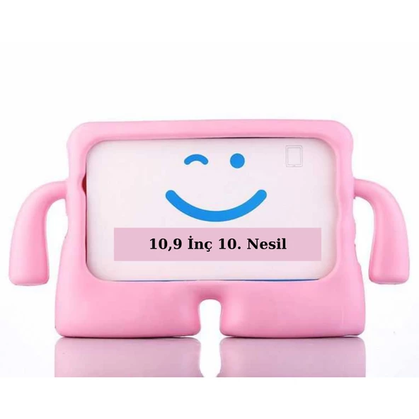 Apple iPad 10,9 inç 10. Nesil Uyumlu iBuy Standlı Fuchsia Yumuşak Eğlenceli Çocuk Tablet Kılıfı