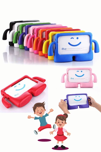 Apple iPad 10,9 inç 10. Nesil Uyumlu iBuy Standlı Fuchsia Yumuşak Eğlenceli Çocuk Tablet Kılıfı - Resim 12