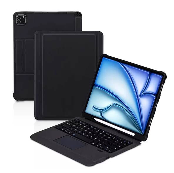 Apple iPad Pro 11 4. Nesil Kılıf Led Işıklı Magnetik Standlı Klavyeli Kılıf A2435 A2759 A2761 A2762 - Resim 11