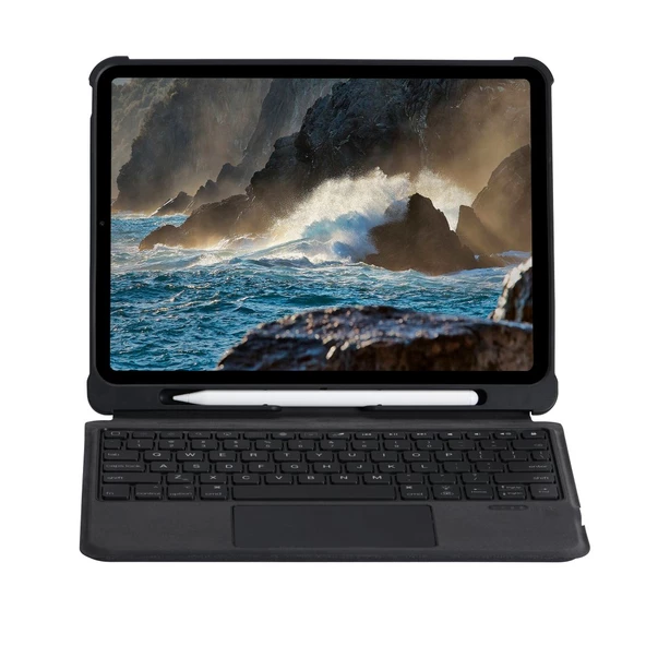 Apple iPad Pro 11 4. Nesil Kılıf Led Işıklı Magnetik Standlı Klavyeli Kılıf A2435 A2759 A2761 A2762 - Resim 7