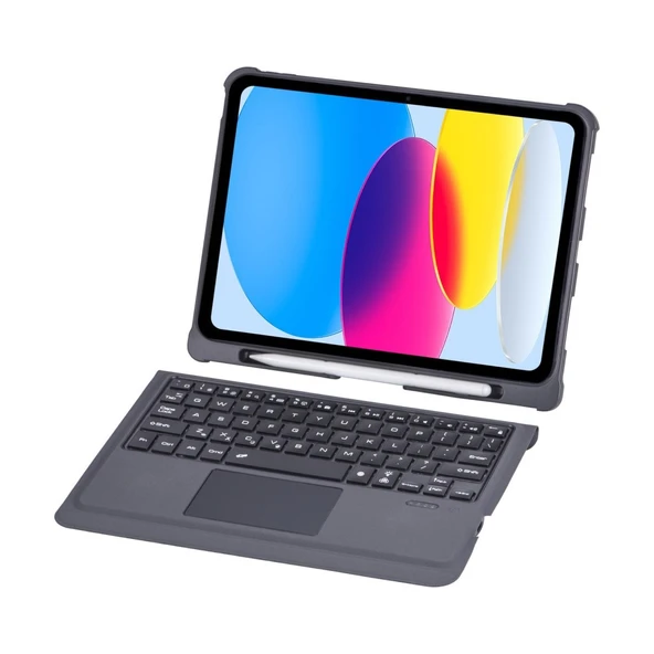 Apple iPad Pro 11 4. Nesil Kılıf Led Işıklı Magnetik Standlı Klavyeli Kılıf A2435 A2759 A2761 A2762 - Resim 12