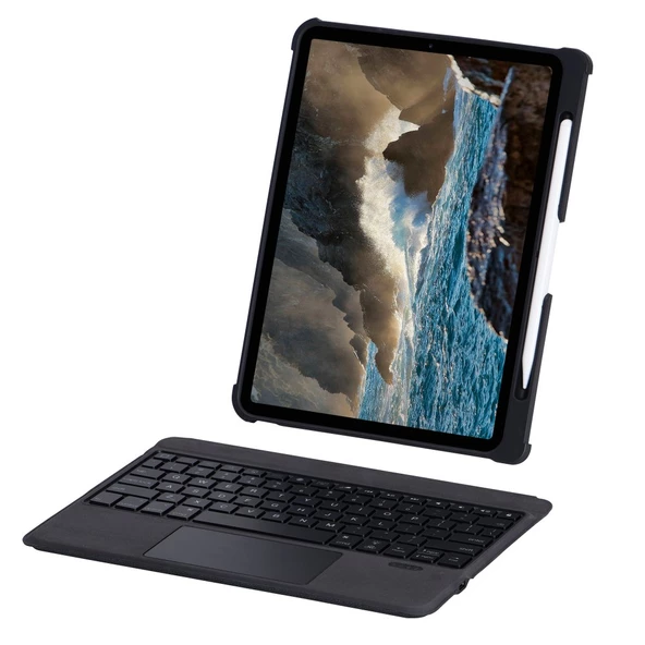 Apple iPad Pro 11 4. Nesil Kılıf Led Işıklı Magnetik Standlı Klavyeli Kılıf A2435 A2759 A2761 A2762 - Resim 9