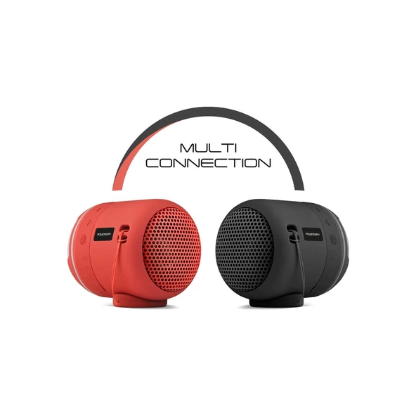 POWERWAY C4 TAŞINABİLİR SESE DUYARLI LED IŞIKLI BLUETOOTH HOPARLÖR SES BOMBASI - 2