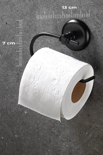Sas Haus Yapışkanlı Tuvalet Kağıtlığı Wc Kağıtlık Tuvalet Kağıdı Askısı Siyah - 2