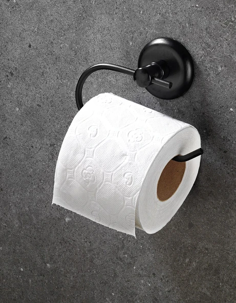 Sas Haus Yapışkanlı Tuvalet Kağıtlığı Wc Kağıtlık Tuvalet Kağıdı Askısı Siyah