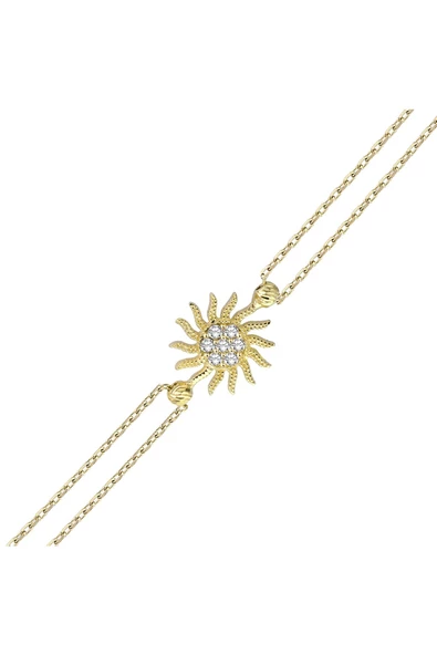 Lilarote Pırlanta Güneş Taşlı Altın Bileklik ürün görseli 1