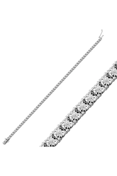 Lilarote Pırlanta Pırlanta Efektli Su Yolu Bileklik