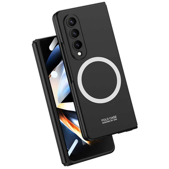 Galaxy Z Fold 4 Kılıf Wireless Şarj Özellikli Zore Kıpta Magsafe Kapak - Resim 10
