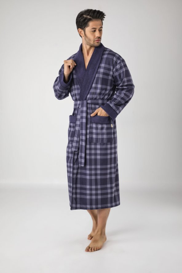 Şalyaka Kareli Mayer Erkek Sabahlık