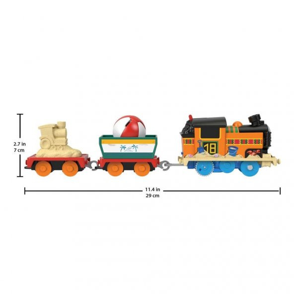 Mattel Fisher Price Thomas ve Friends Büyük Tekli Trenler HMK05 Beachy Nia Çocuklar İçin Oyuncak Tren - 4