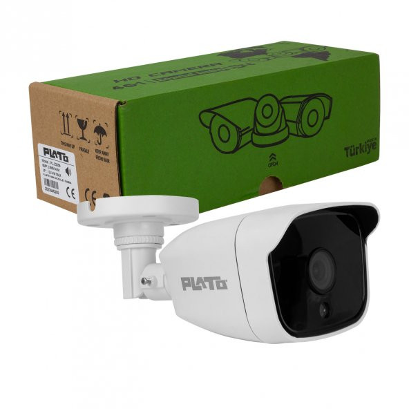 PLATO PL-22035 5MP 2.8 MM 4IN1 SESLİ MİKROFONLU PLASTİK KASA AHD BULLET KAMERA - 6