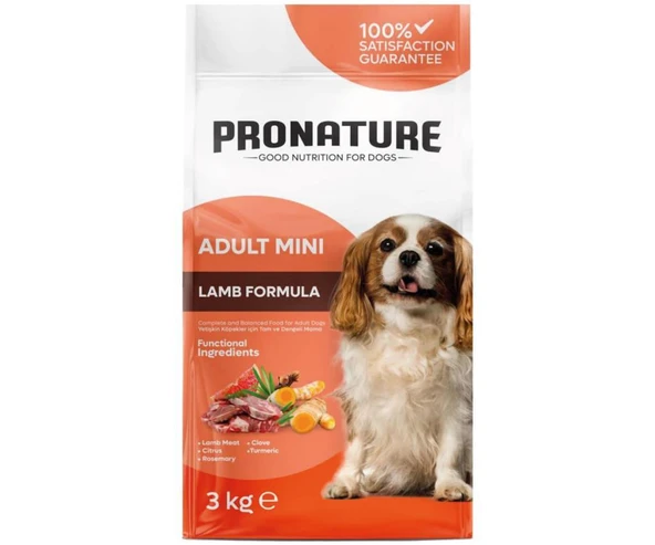 Pronature Daily Protect Kuzu Etli Ve Pirinçli Küçük Irk Yetişkin Kuru Köpek Maması 3 Kg