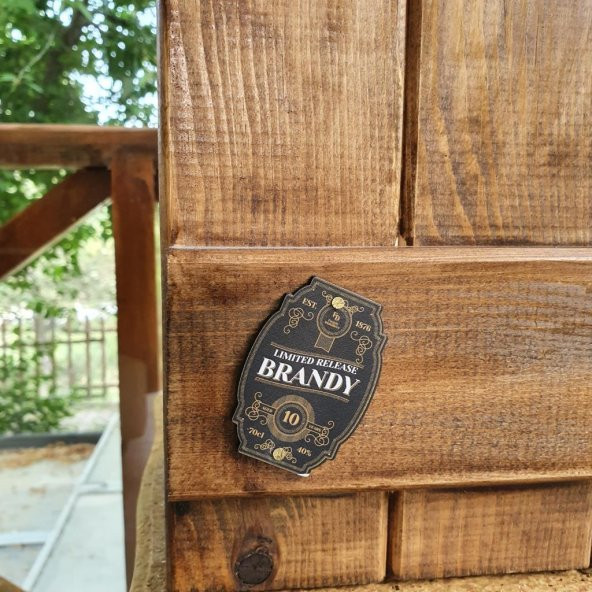 Veraart El Yapımı Whiskey Bar  Ahşap İçki Viski Dolabı - 8