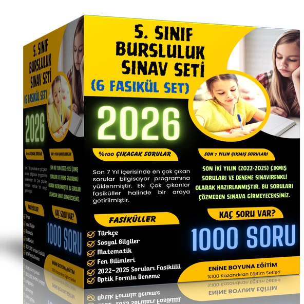 2025 5. Sınıf Bursluluk Sınav Seti (6 Fasikül Kitap) - 4