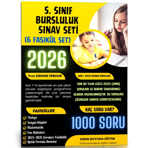 2025 5. Sınıf Bursluluk Sınav Seti (6 Fasikül Kitap) - 6