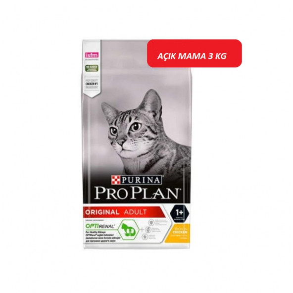 Pro Plan Tavuklu Ve Pirinçli Yetişkin Kedi Maması 3 KG