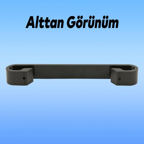 Mobilya Dolap Kapak Çekmece Kulpu Mat Siyah Metal 128 mm - Resim 4