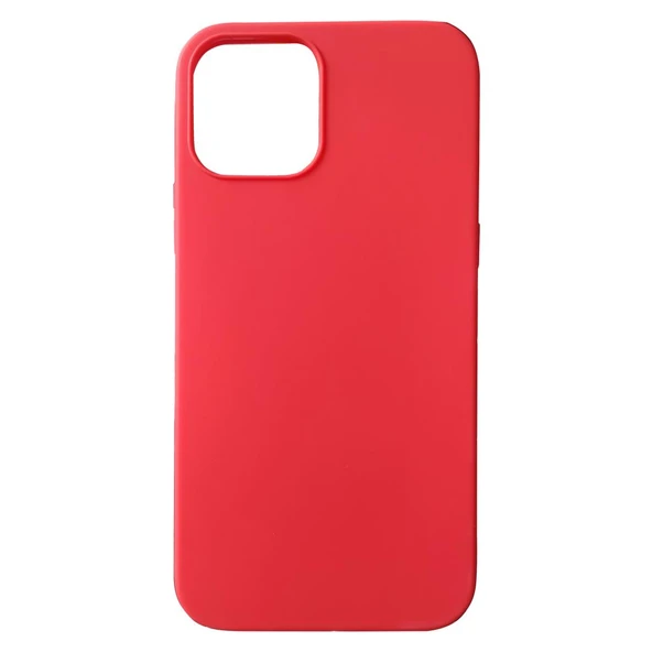 Nxe Desing Apple iPhone 12 Silikon Kılıf (6.7") - Kırmızı