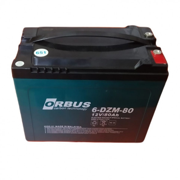 Orbus  12 V  80 Ah Amper Elektrikli Bisiklet Aküsü