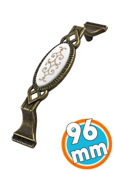 Mobilya Mutfak Dolabı Çekmece Dolap Kapak Kulpu Kulbu Antik Sarı 96 mm Metal Kulp ürün görseli