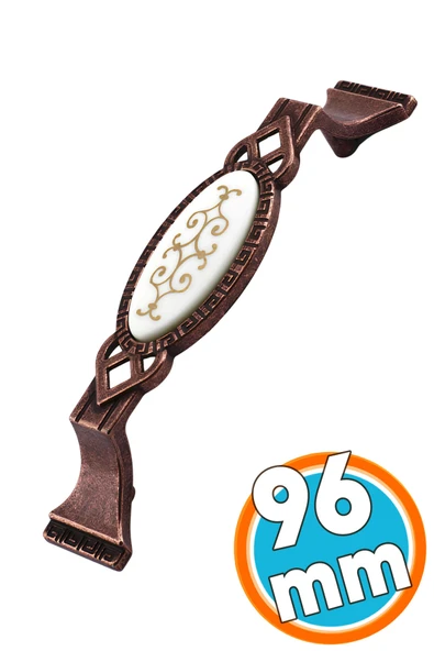 Mobilya Mutfak Dolabı Çekmece Dolap Kapak Kulpu Kulbu Antik Bakır 96 mm Metal Kulp - 2