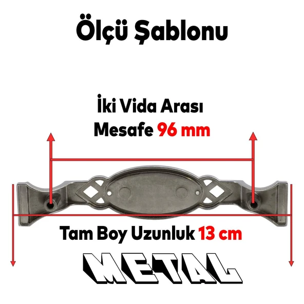 Mobilya Mutfak Dolabı Çekmece Dolap Kapak Kulpu Kulbu Altın 96 mm Metal Kulp - 3