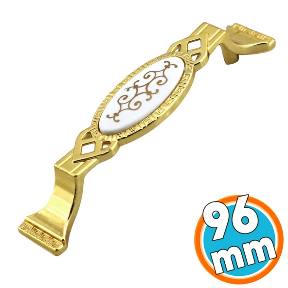 Mobilya Mutfak Dolabı Çekmece Dolap Kapak Kulpu Kulbu Altın 96 mm Metal Kulp - 2