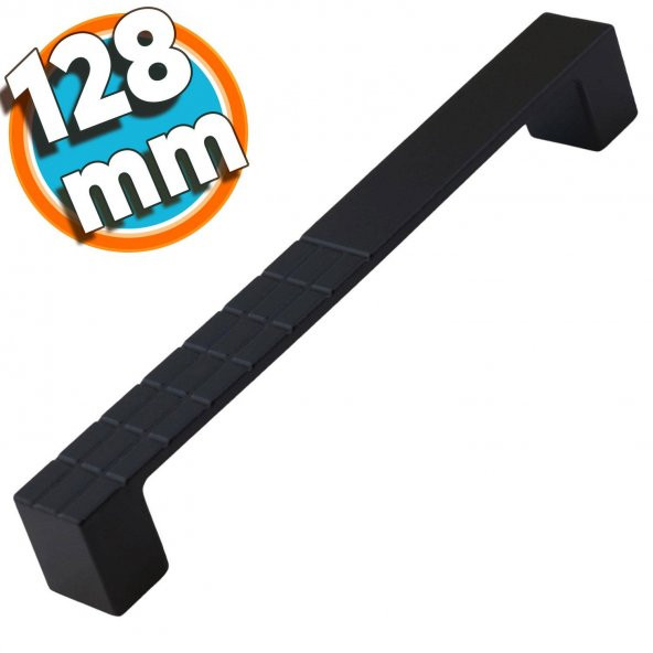 Mobilya Mutfak Dolabı Çekmece Dolap Kapak Kulpu Kulbu Siyah 128 mm Metal Kulp