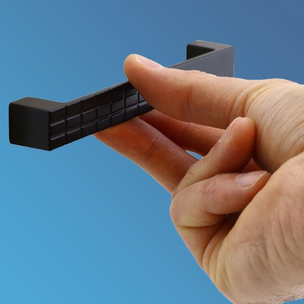 Mobilya Mutfak Dolabı Çekmece Dolap Kapak Kulpu Kulbu Siyah 128 mm Metal Kulp - Resim 4