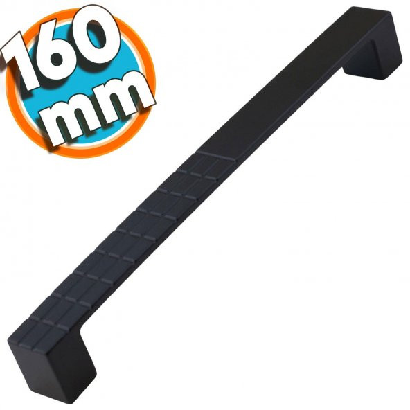 Mobilya Mutfak Dolabı Çekmece Dolap Kapak Kulpu Kulbu Siyah 160 mm Metal Kulp - 1