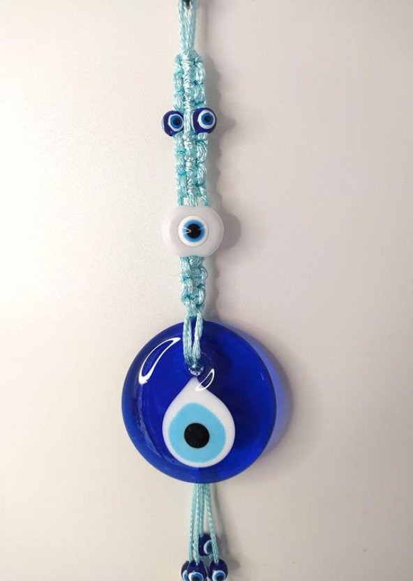 Cam Nazar Kötü Göz Kovucu Hand Made Ağaç Duvar Dekorasyonu Makrome Nazarlık Duvar Ağaç Ev Süsü - 2