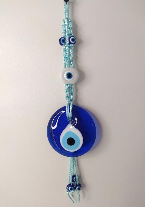 Cam Nazar Kötü Göz Kovucu Hand Made Ağaç Duvar Dekorasyonu Makrome Nazarlık Duvar Ağaç Ev Süsü - 3