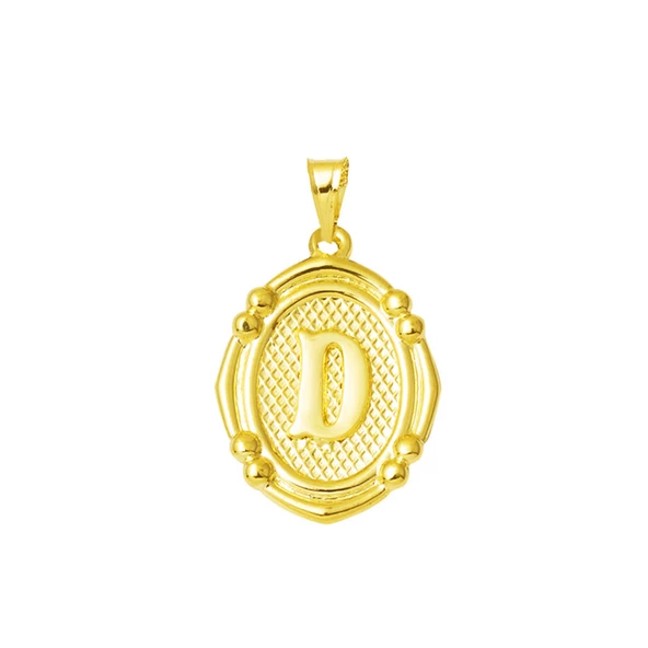 14 Ayar İtalyan D Harfi Altın Kolye Ucu ürün görseli