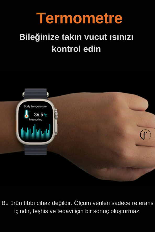 Fuchsia Watch Ultra8 Max Bluetooth Arama NFC 2.1 inç 49mm Akıllı Saat - 8