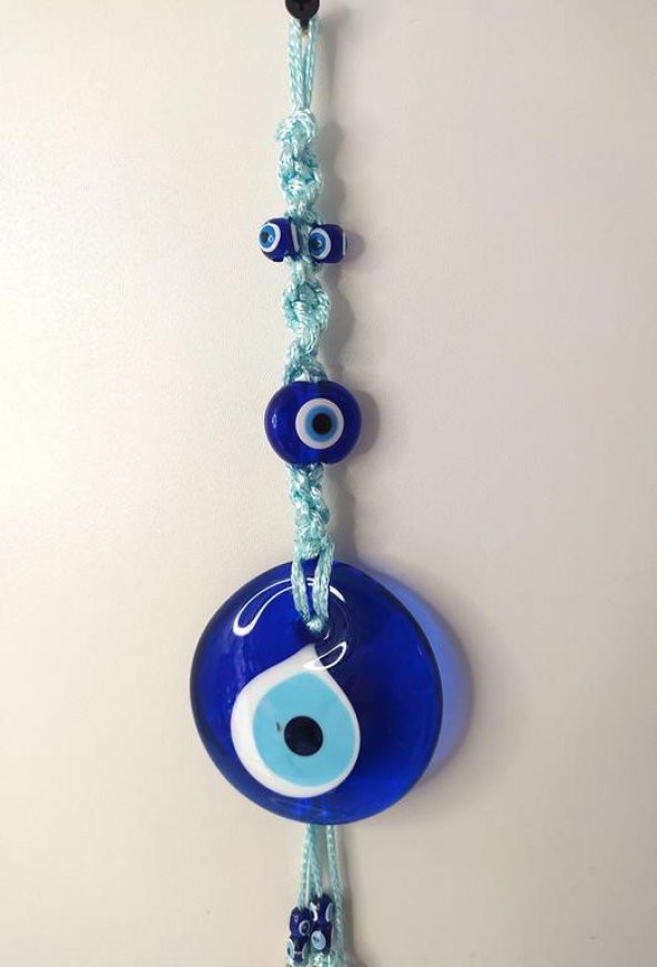 Cam Nazar Kötü Göz Kovucu Hand Made Ağaç Duvar Dekorasyonu Makrome Nazarlık Duvar Ağaç Ev Süsü - 2