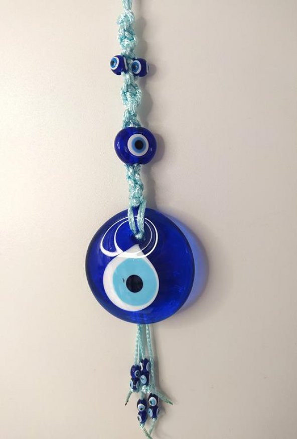 Cam Nazar Kötü Göz Kovucu Hand Made Ağaç Duvar Dekorasyonu Makrome Nazarlık Duvar Ağaç Ev Süsü - 3