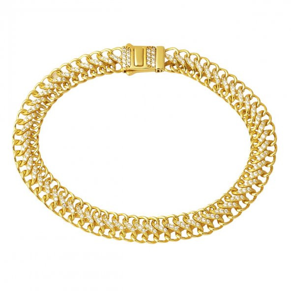 Viyana Örme Zincir 14 Ayar Altın Bileklik ürün görseli 1