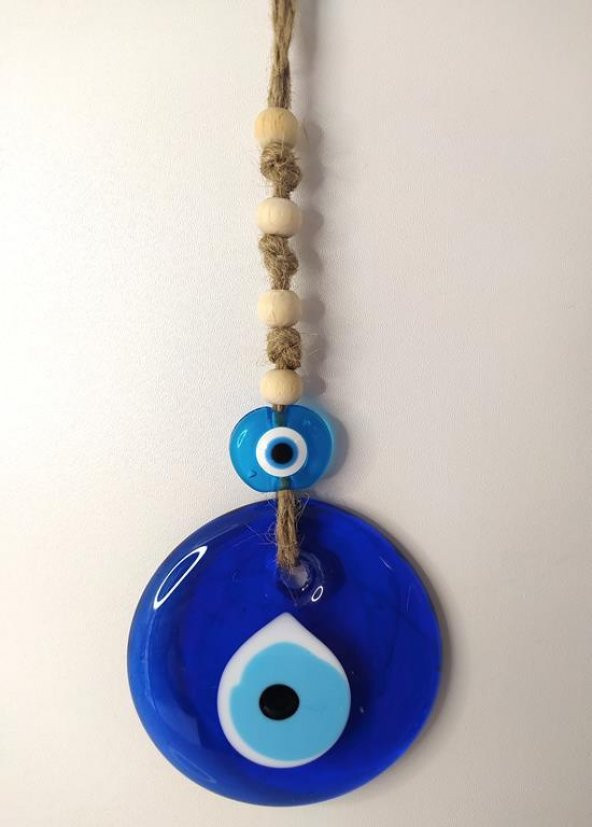 Cam Nazar Kötü Göz Kovucu Hand Made Ağaç Duvar Dekorasyonu Hasır Nazarlık Duvar Ağaç Ev Süsü - 2